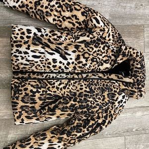 Express Leopard Puffer Coat - Like New
